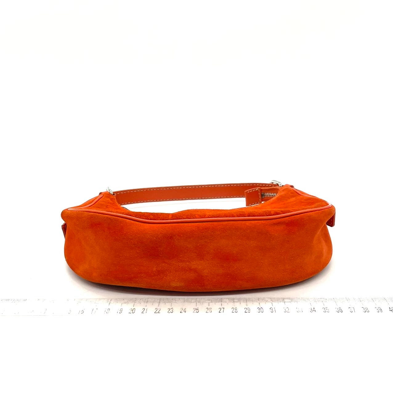 Celine Ava Hobo Orange Suede Leather Shoulder Bag