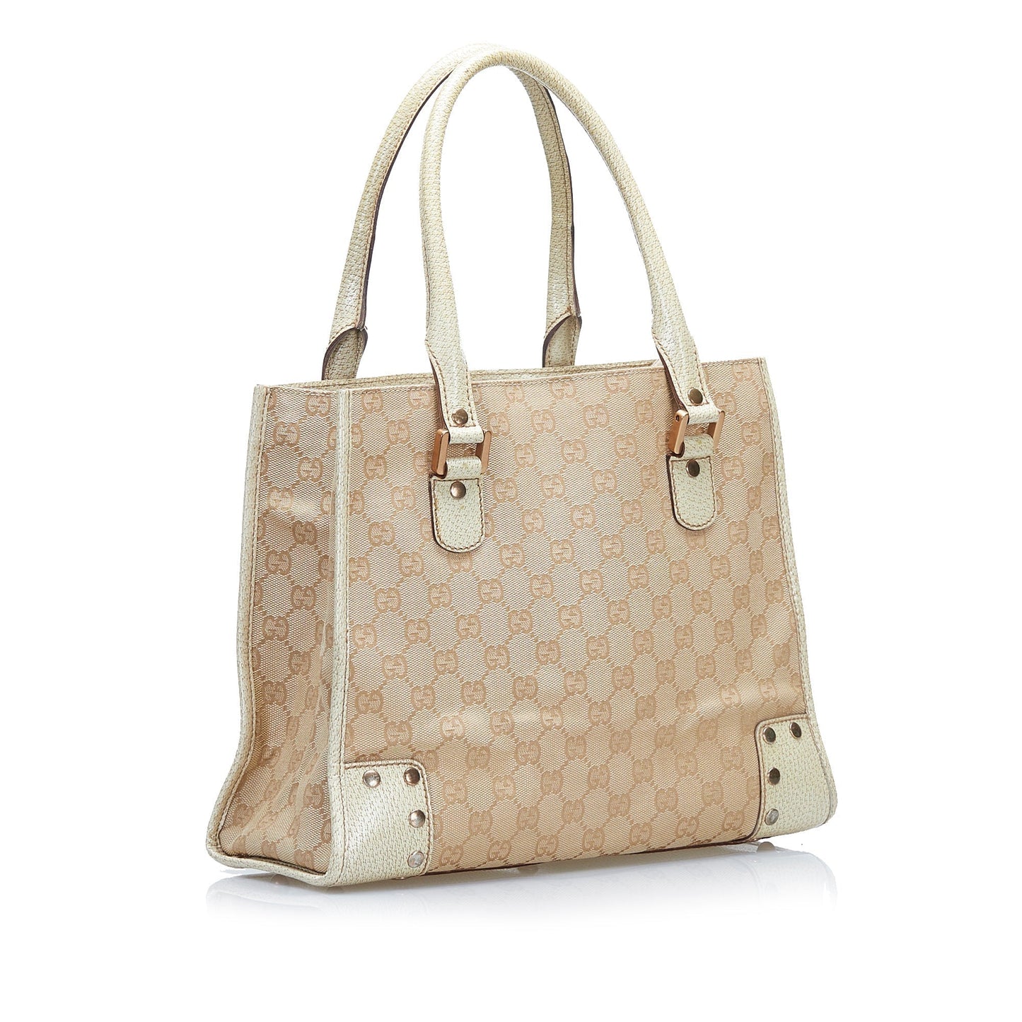 Gucci Leather Canvas Tote