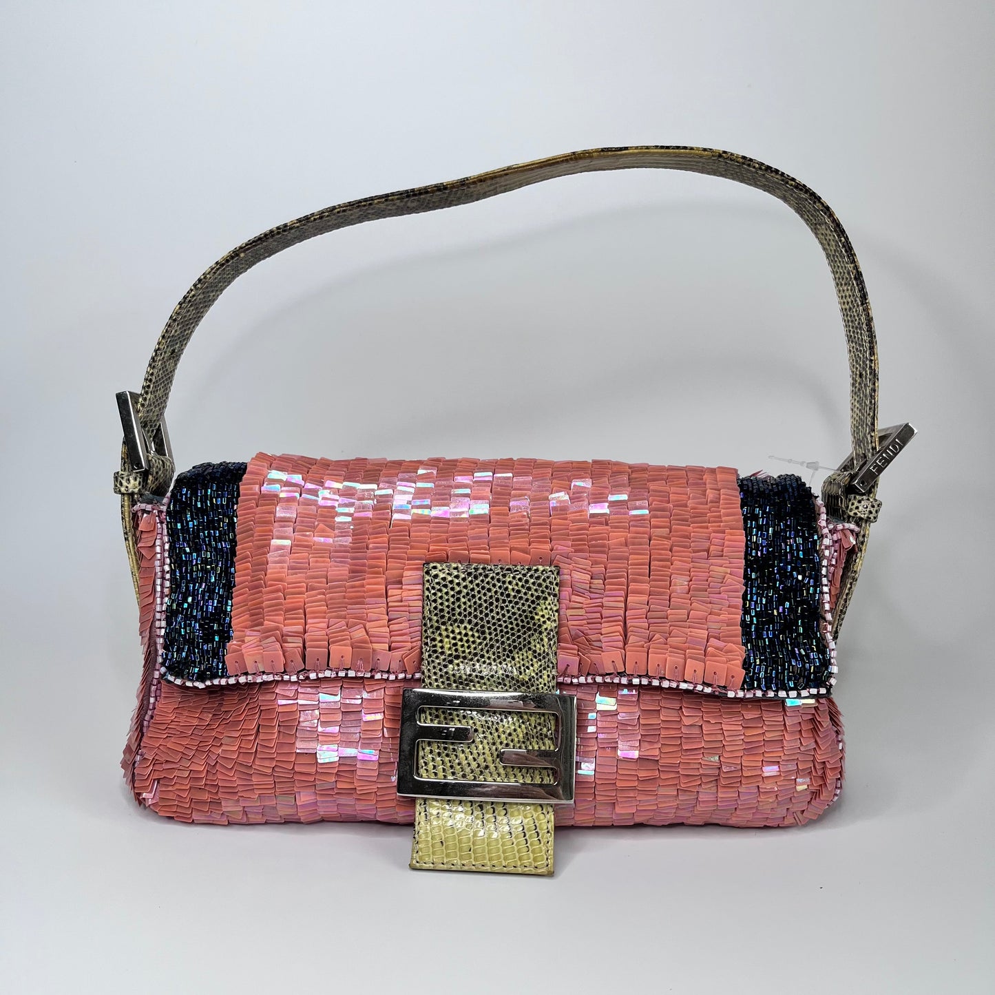 Fendi Baguette Pink Glitter sequins