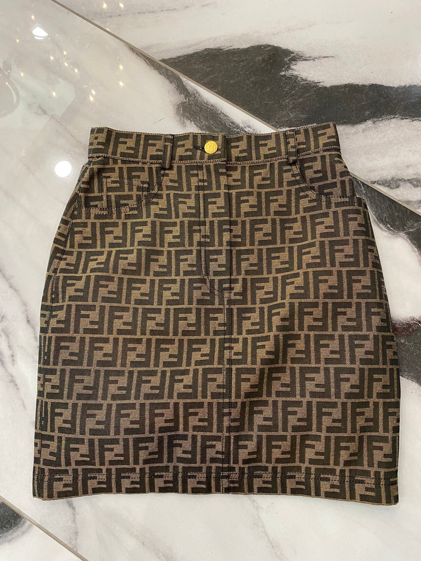 FENDI FF ZUCCA MINI SKIRT
