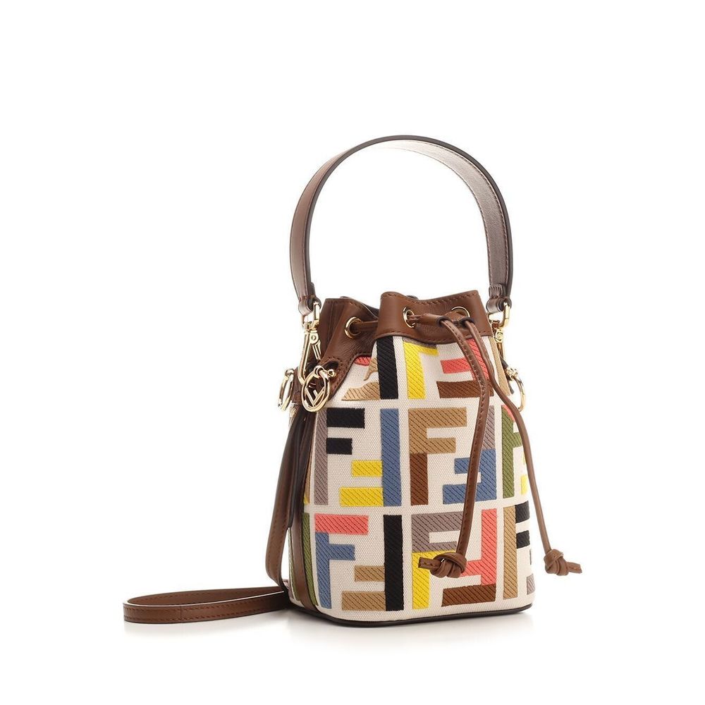 FENDI FF MULTICOLOR MINI MON TR SOR BUCKET BAG