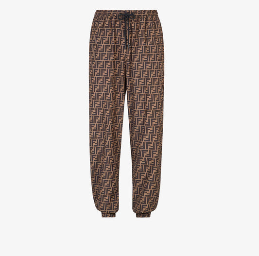 FENDI FF NYLON JOGGING TRACK PANTS