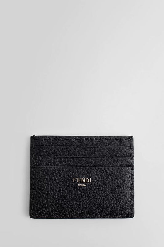 FENDI SELLERIA CALFSKIN LEATHER CARD HOLDER