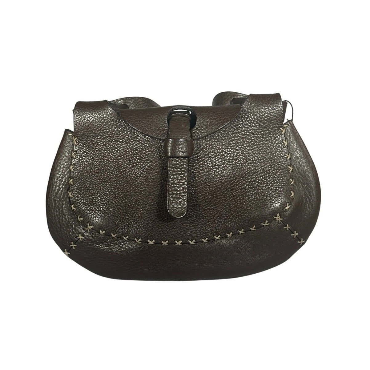FENDI SELLERIA CALFSKIN LEATHER SHOULDER BAG