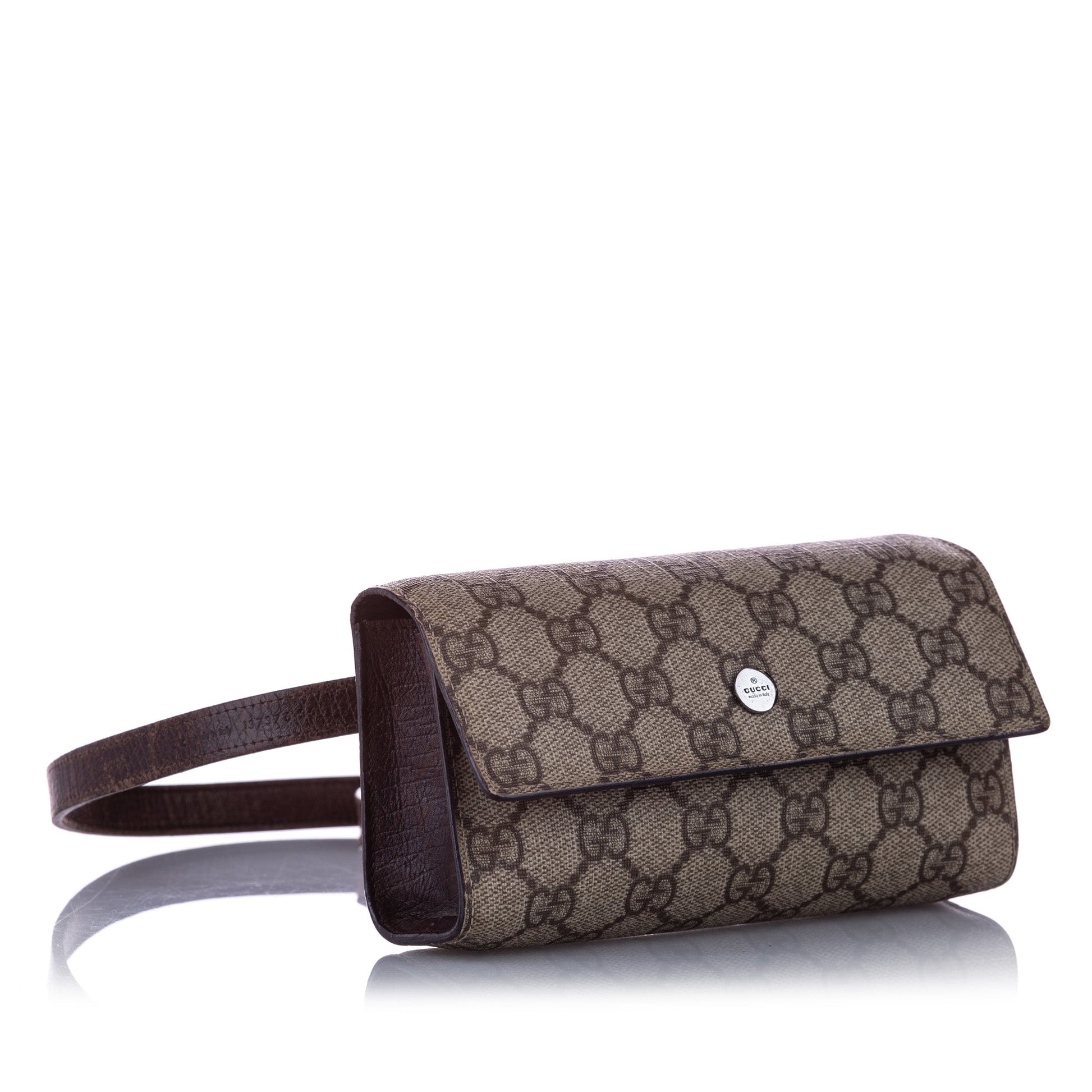 Gucci Leather Canvas Shoulder Bag