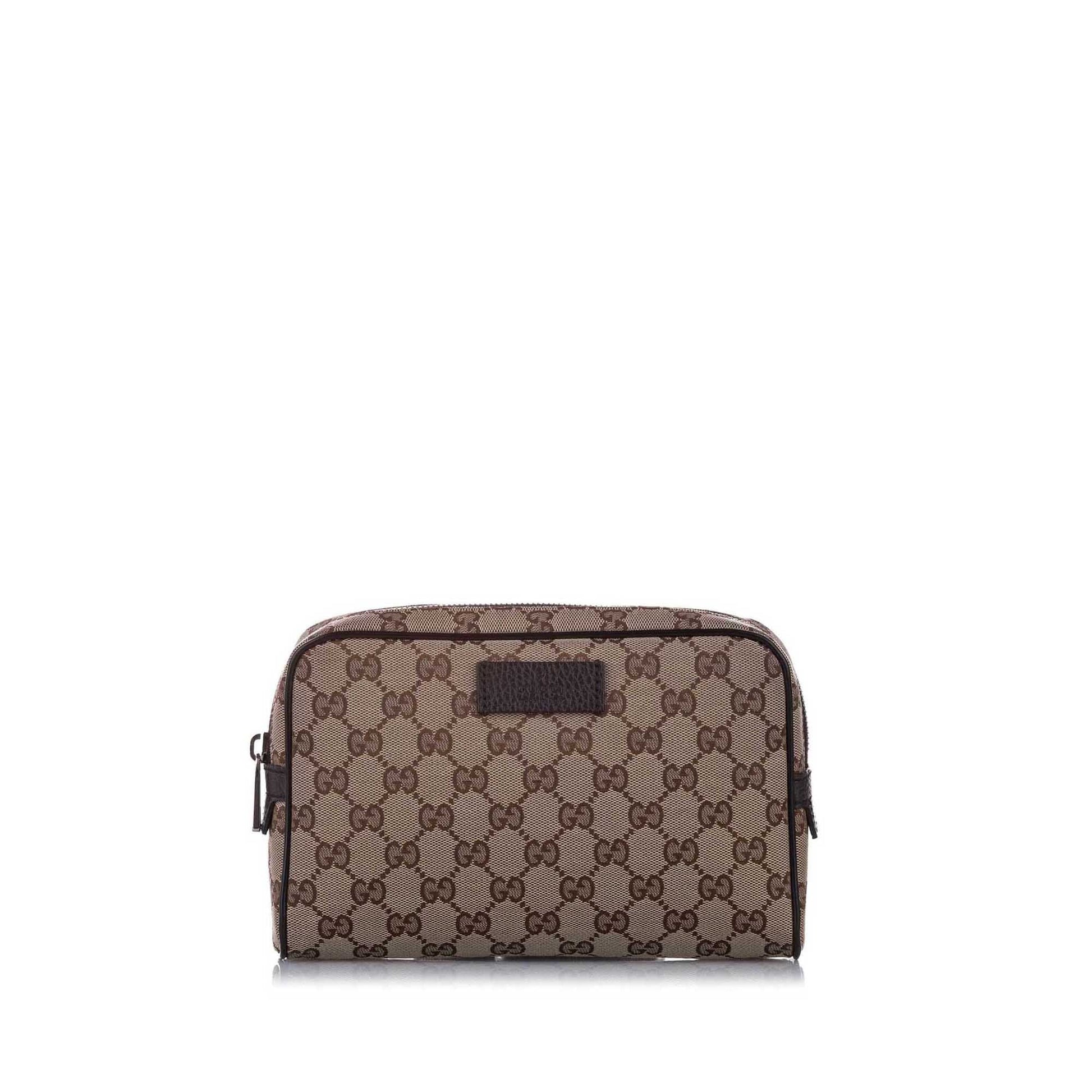 Gucci Leather Canvas Shoulder Bag