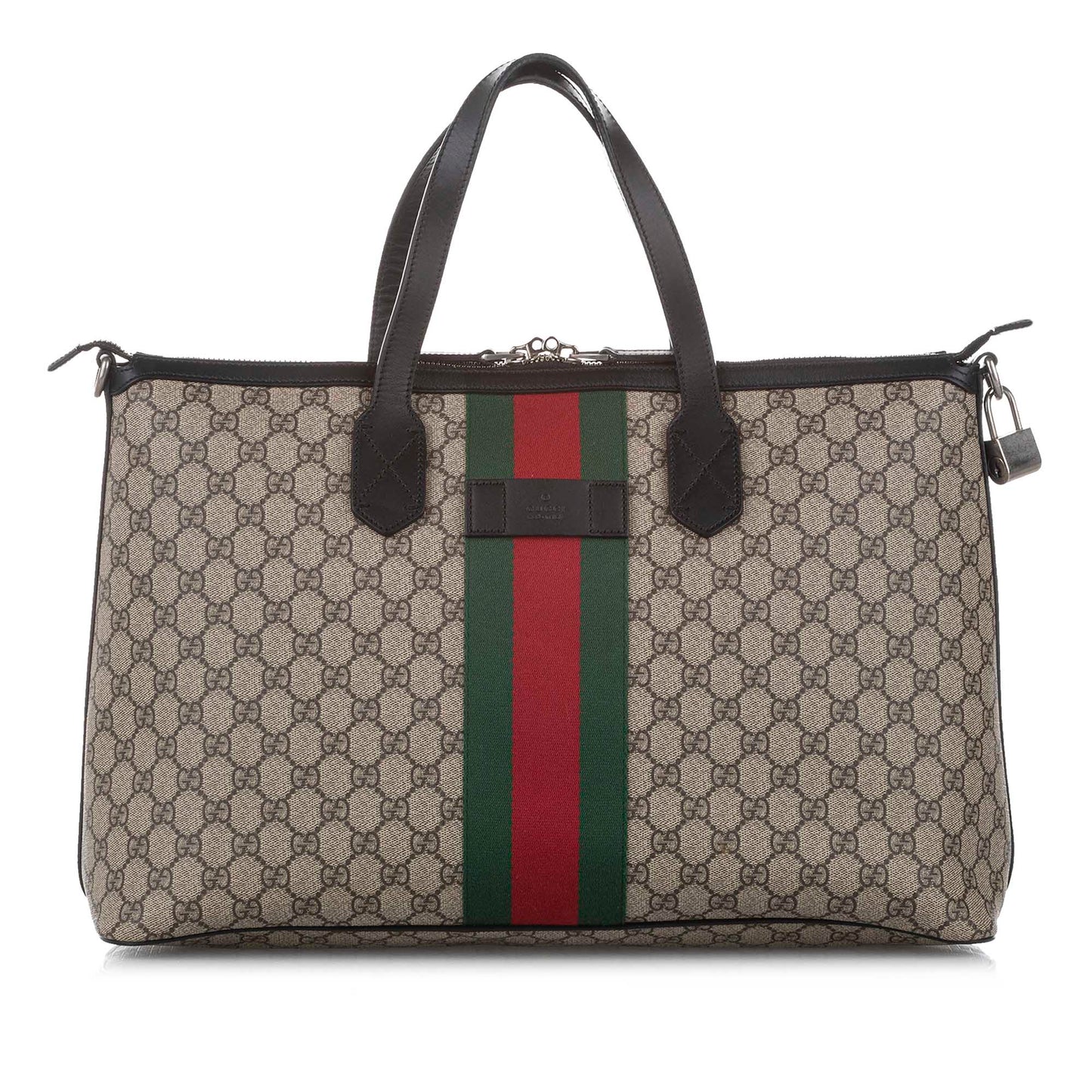 Gucci Monogram Leather Canvas Shoulder Bag