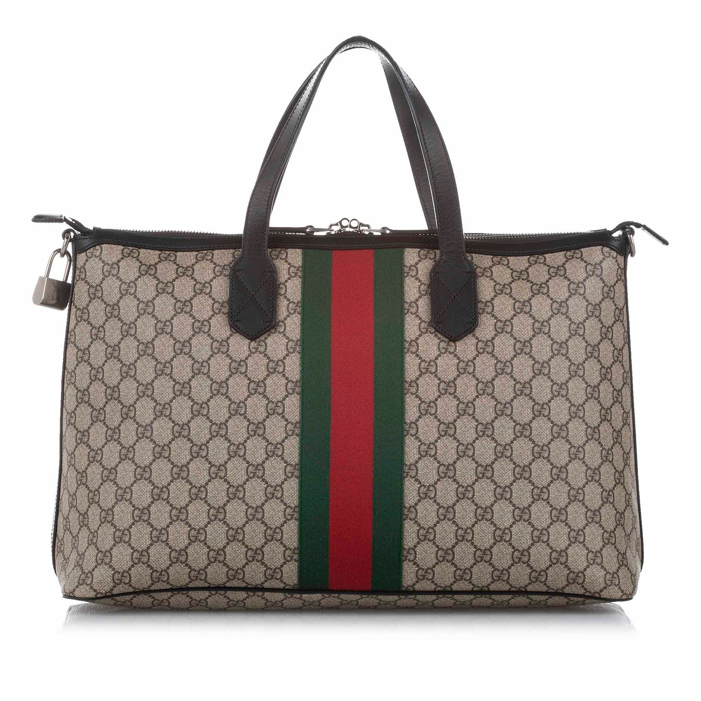 Gucci Monogram Leather Canvas Shoulder Bag