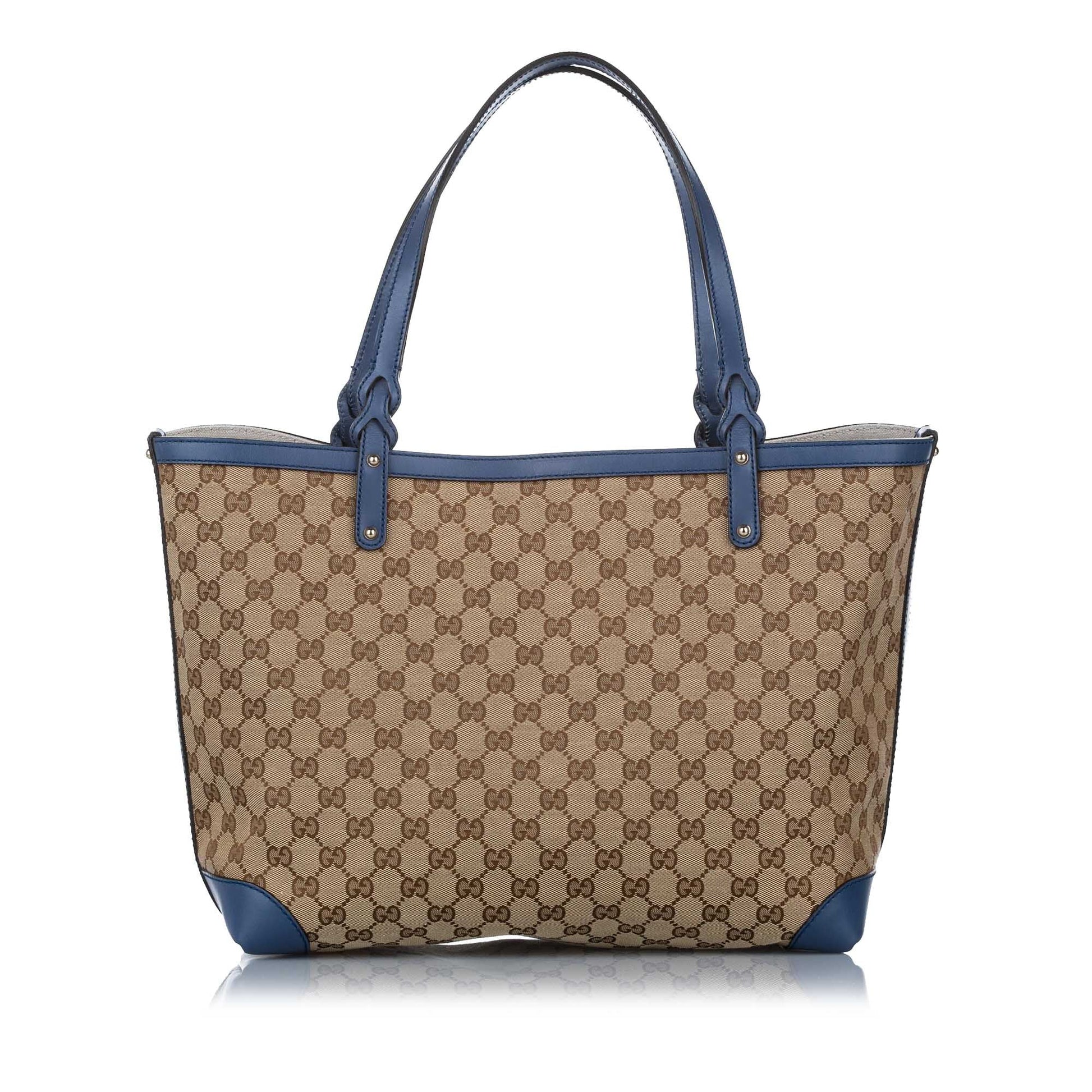 Gucci Leather Canvas Tote