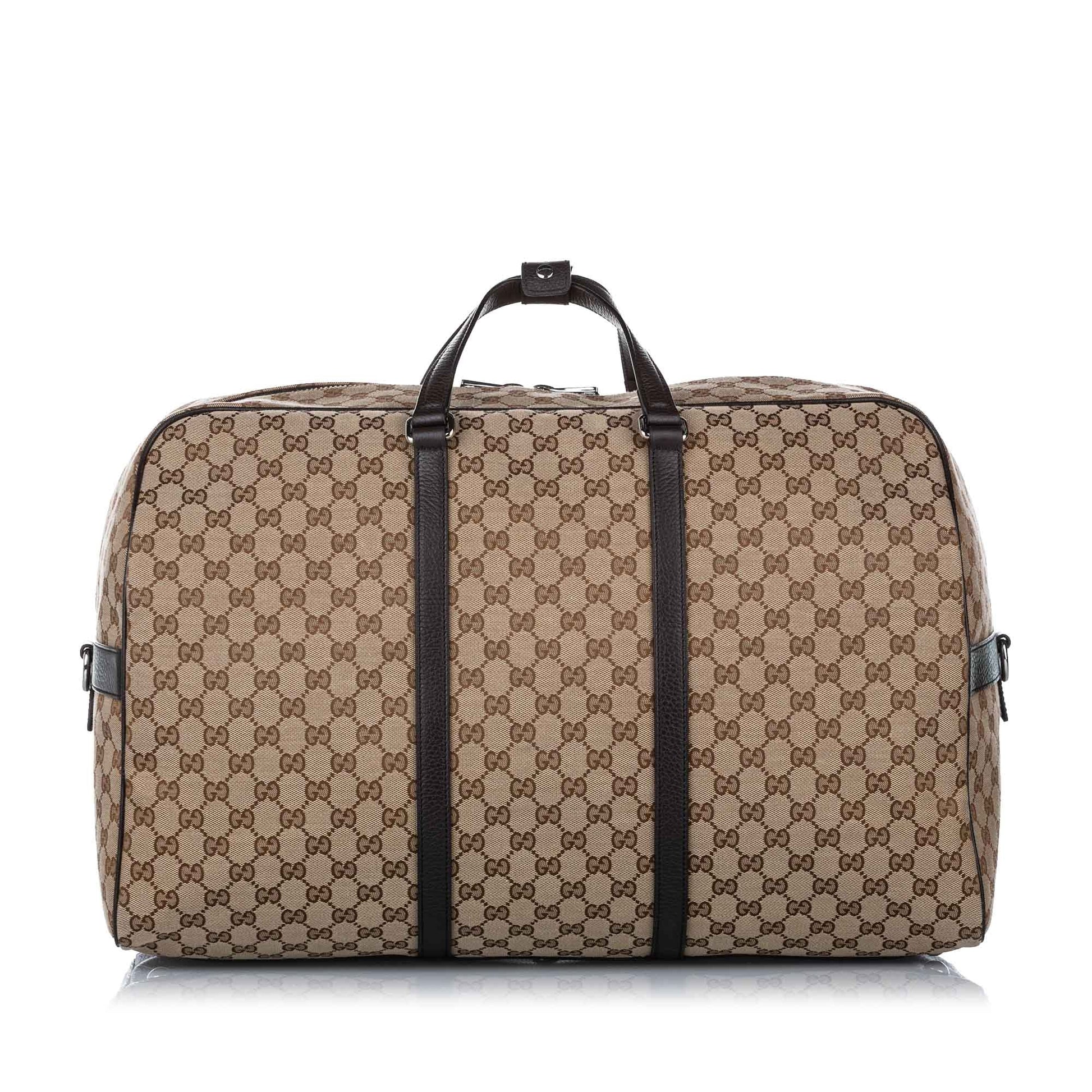 Gucci Leather Canvas Shoulder Bag