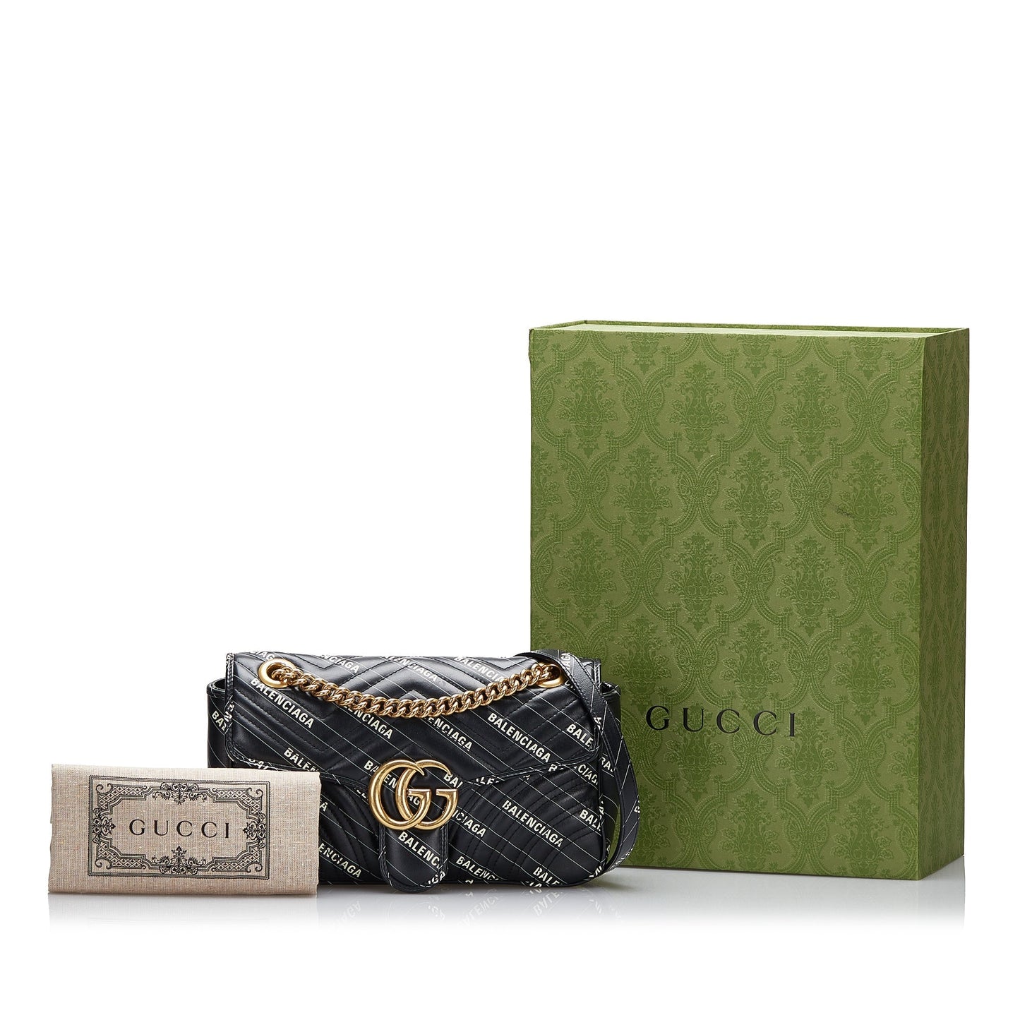 Gucci GG Marmont Leather Chain Shoulder Bag Style 22