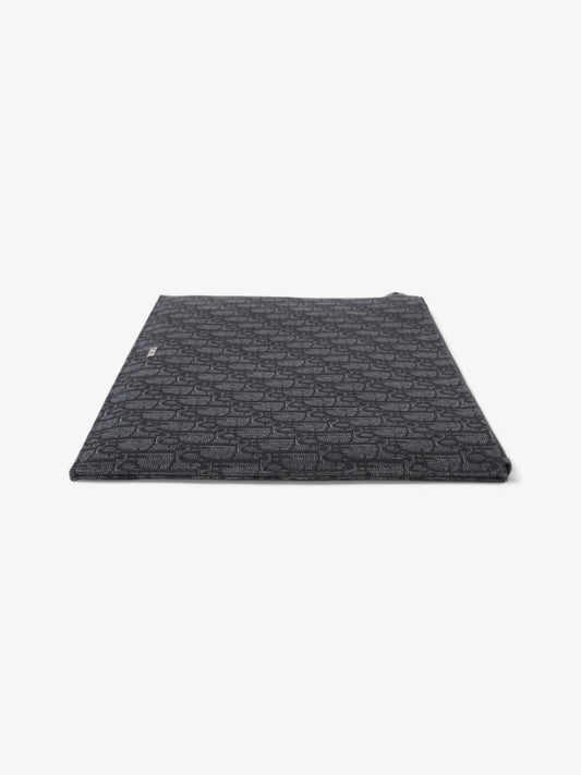 Christian Dior A4 Pouch Black Oblique Cotton