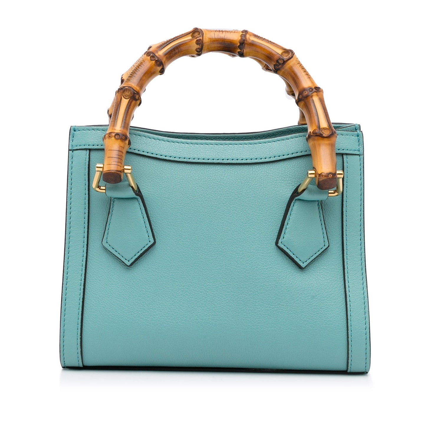 Gucci Bamboo Green Leather Shoulder Bag
