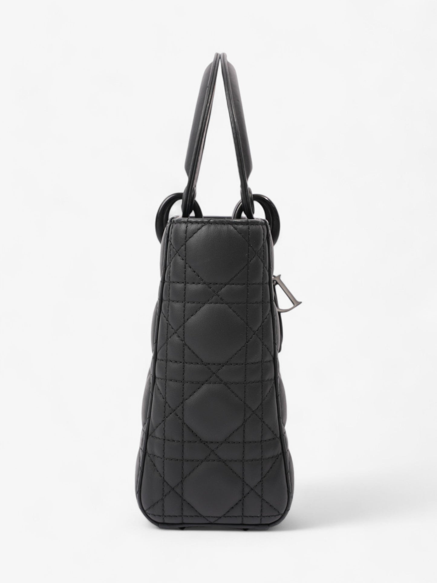 Christian Dior Lady Dior MyABCDior Bag Ultramatte Black Calfskin Leather Small