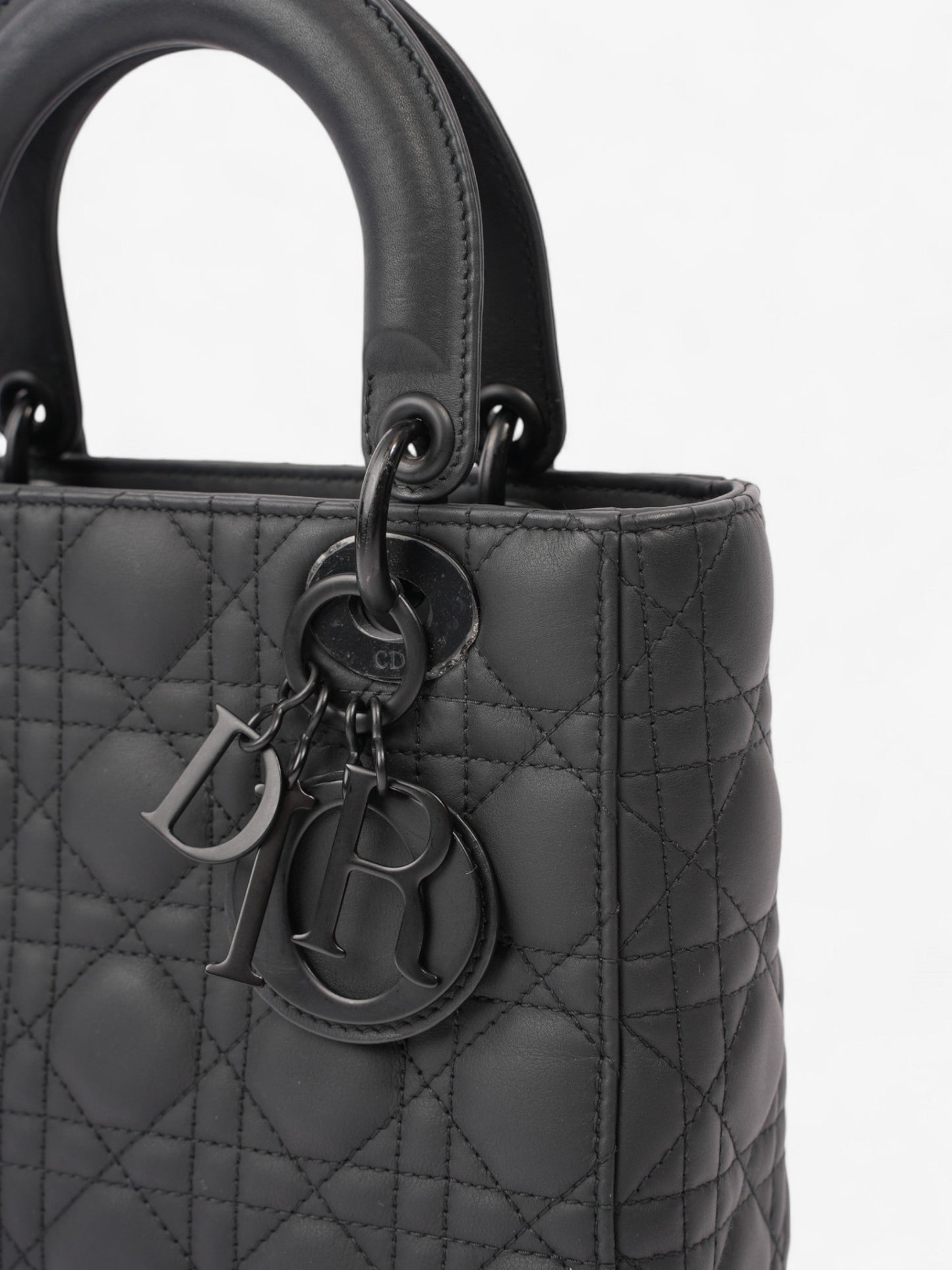 Christian Dior Lady Dior MyABCDior Bag Ultramatte Black Calfskin Leather Small