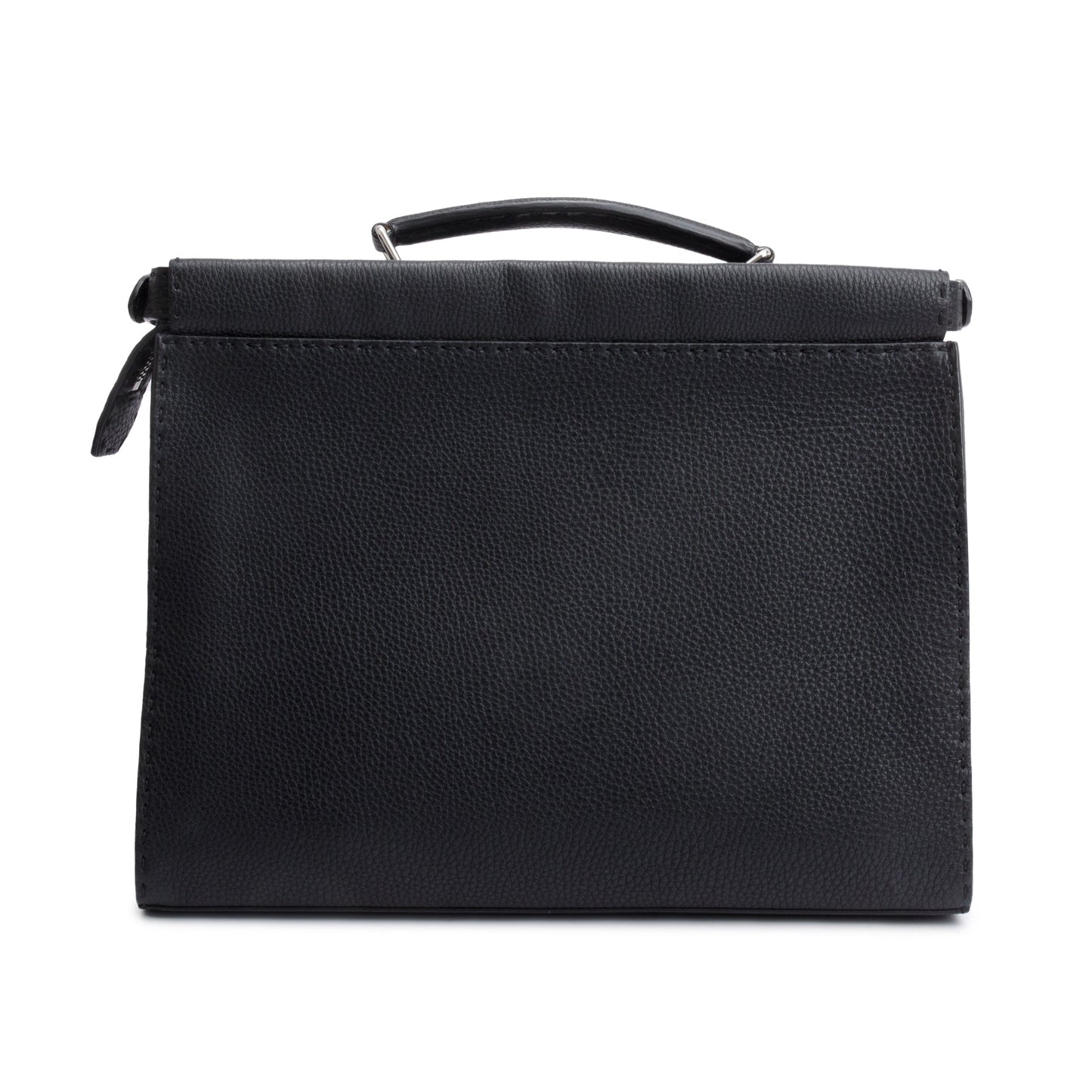 Fendi Black Selleria Leather Monster Peekaboo ISeeU Medium Briefcase