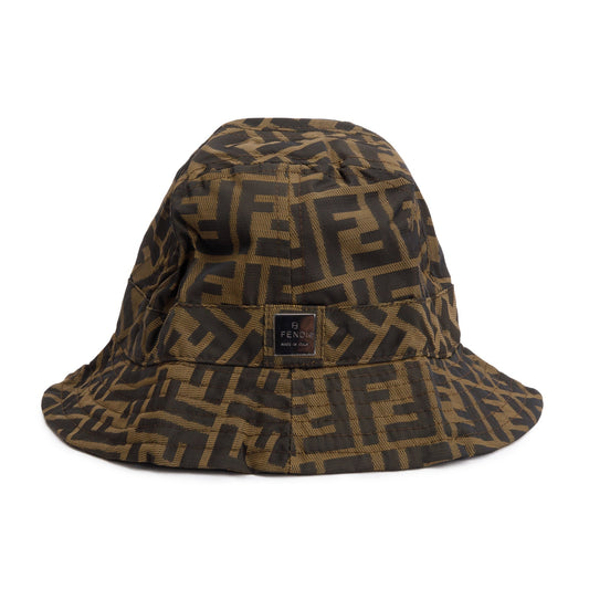 Fendi Brown Zucca FF Canvas Bucket Hat, Size S
