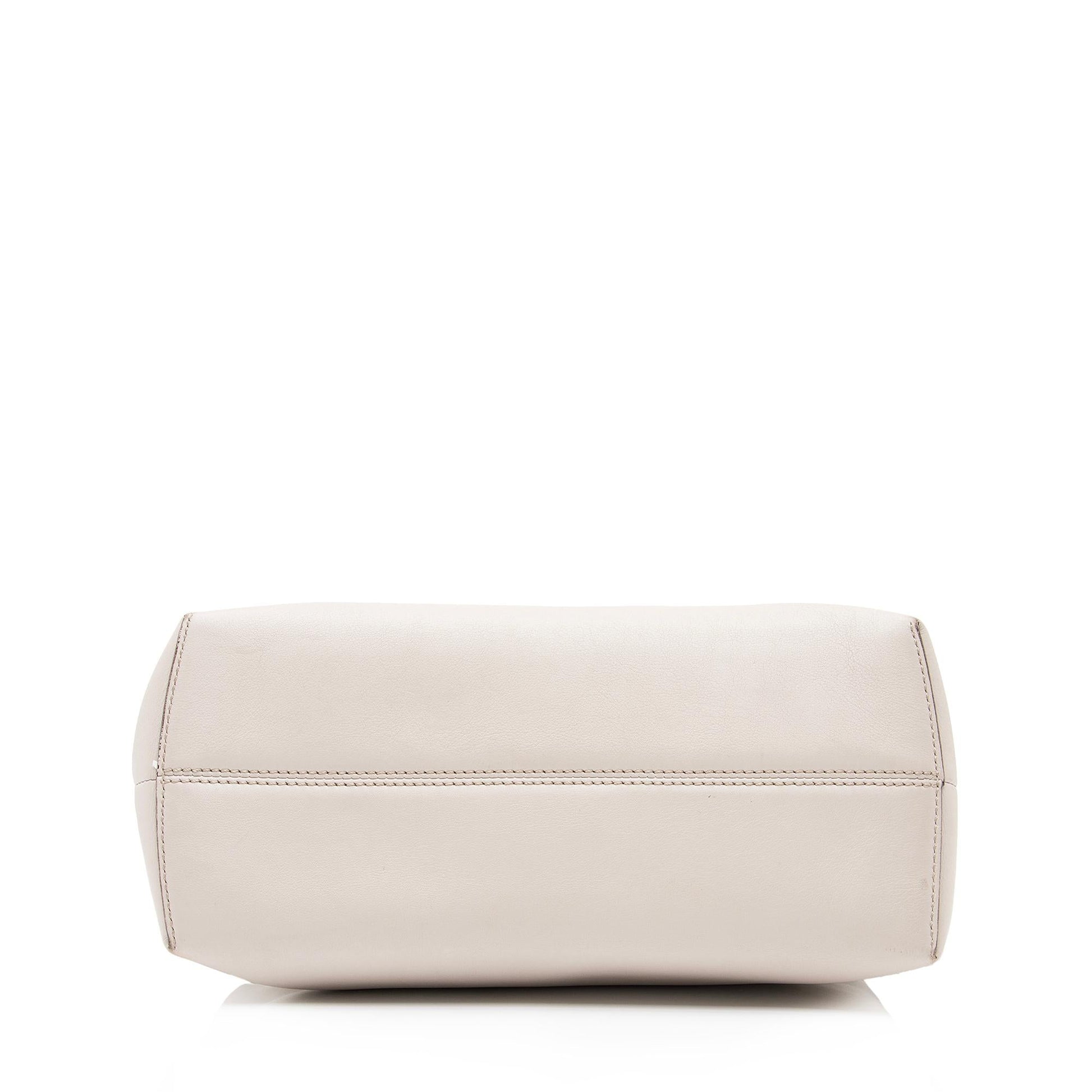 Fendi Calfskin Flowerland Studded By The Way Medium Boston Bag