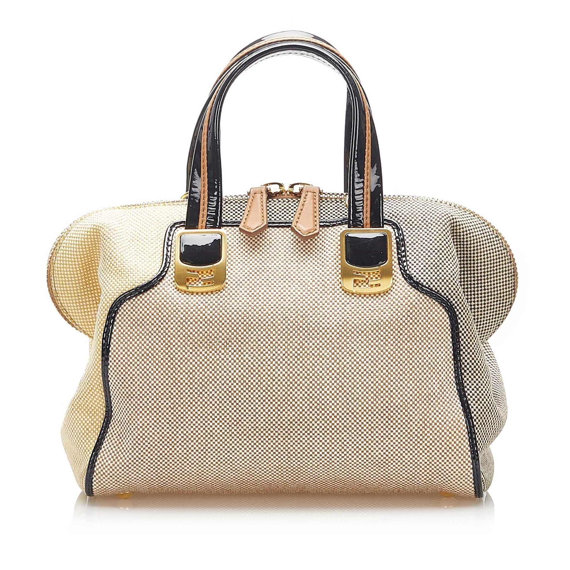 Fendi Colorblock Canvas Chameleon
