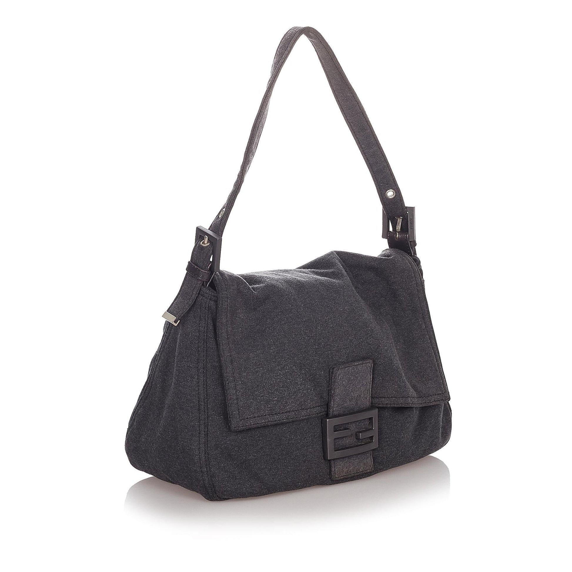 Fendi Cotton Mamma Baguette Shoulder Bag