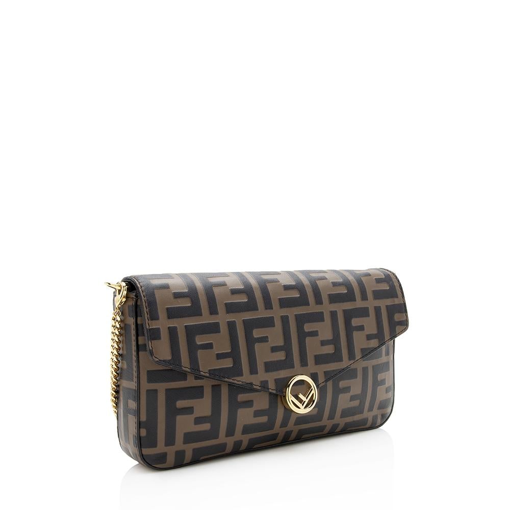 Fendi FF Embossed Wallet on Chain ( )