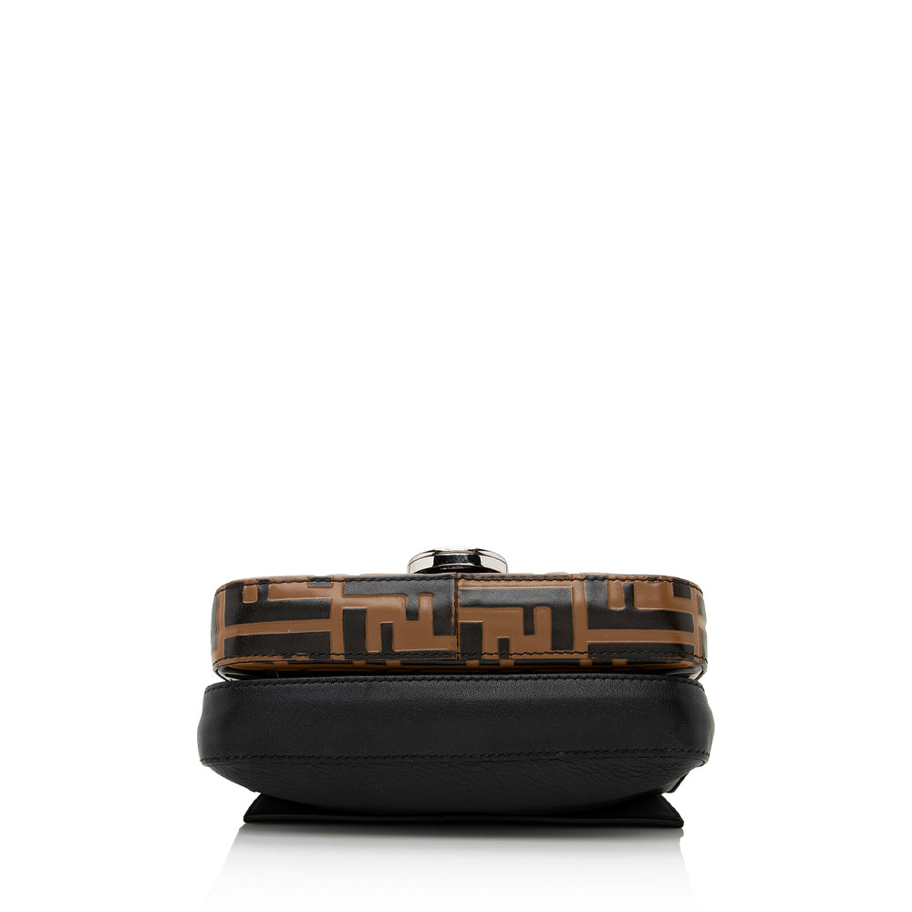 Fendi FF Embossed Calfskin Double Micro Baguette Bag