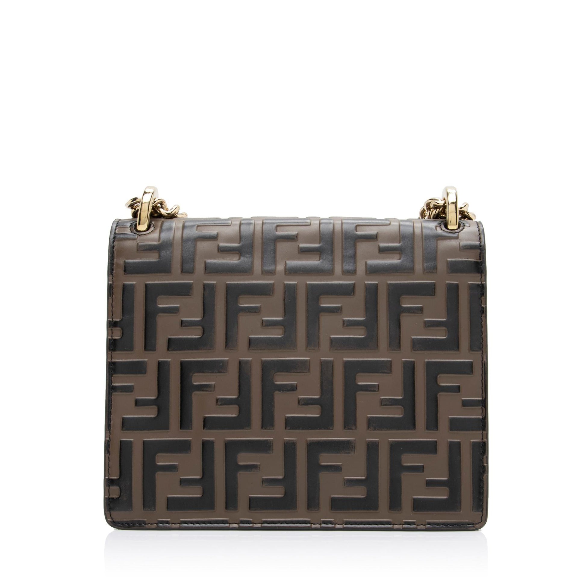 Fendi FF Embossed Kan U Small Shoulder Bag