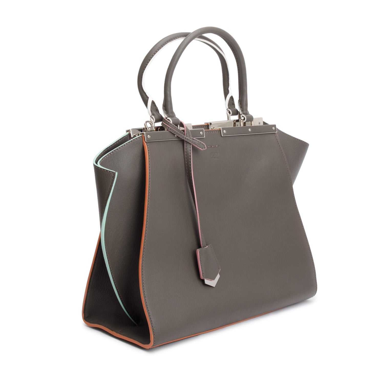 Fendi Grey Vitello Elite Leather Medium 3Jours Tote