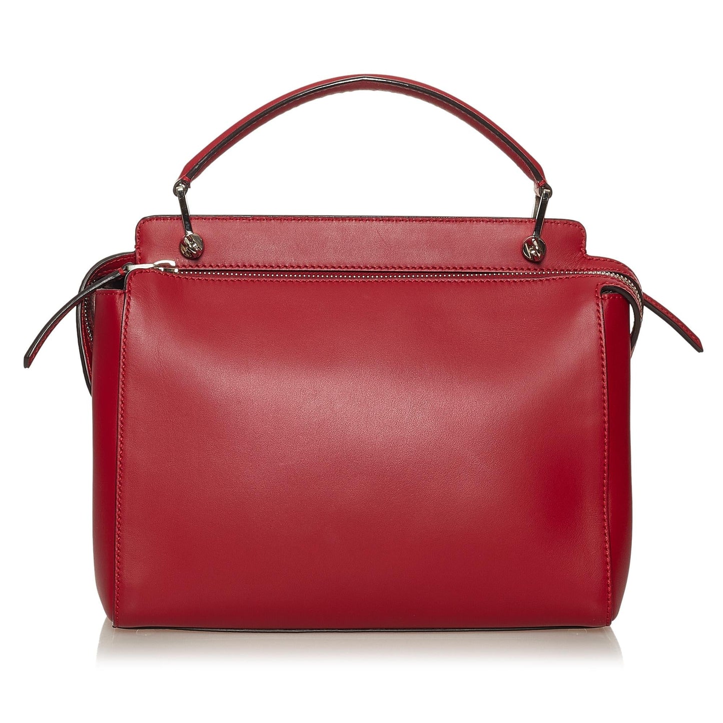 Fendi Large DotCom Leather Satchel