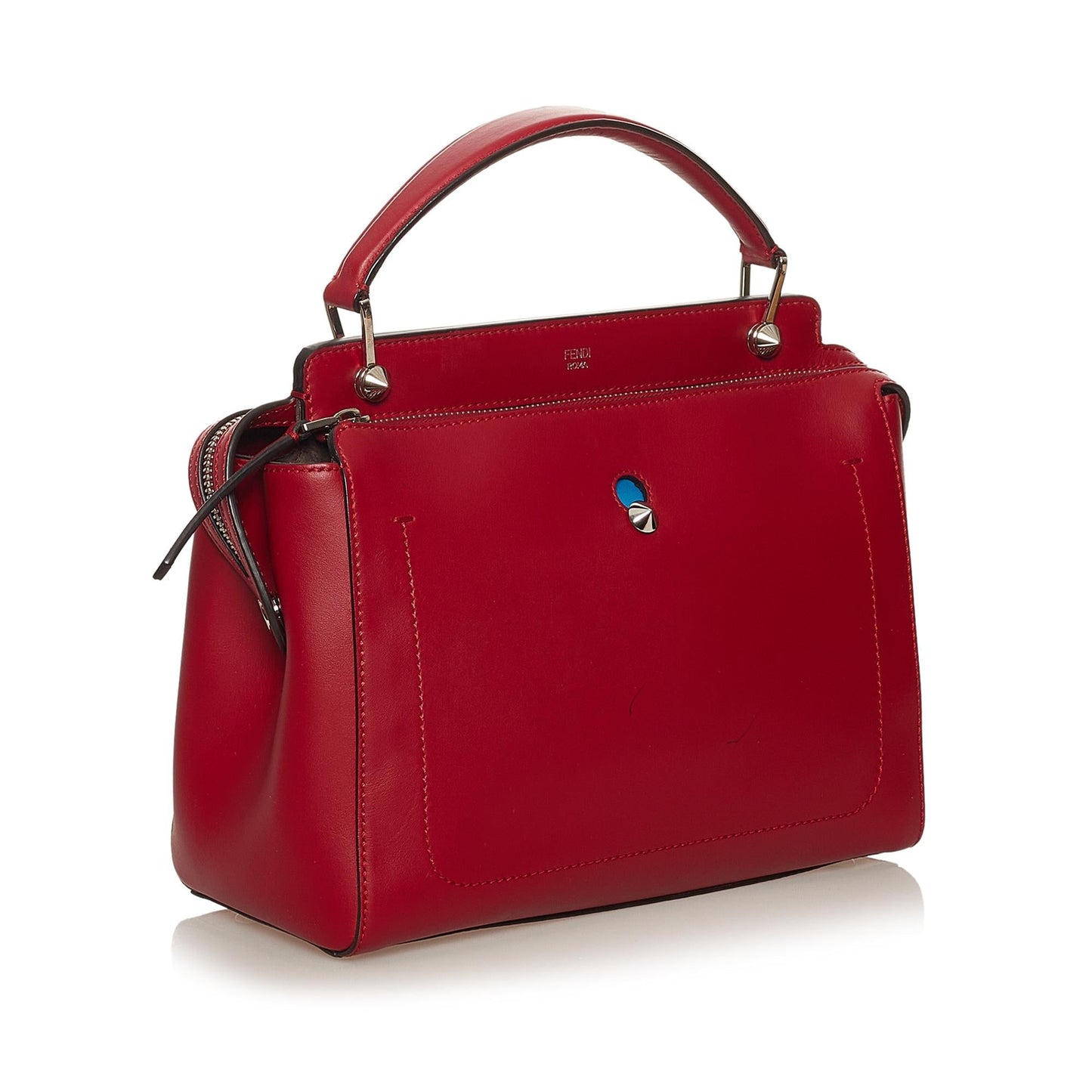 Fendi Large DotCom Leather Satchel