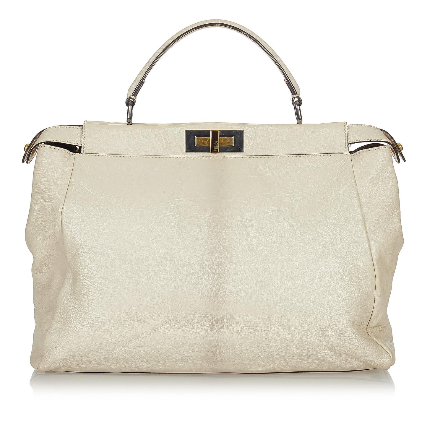 Fendi Large Peekaboo Leather Satchel