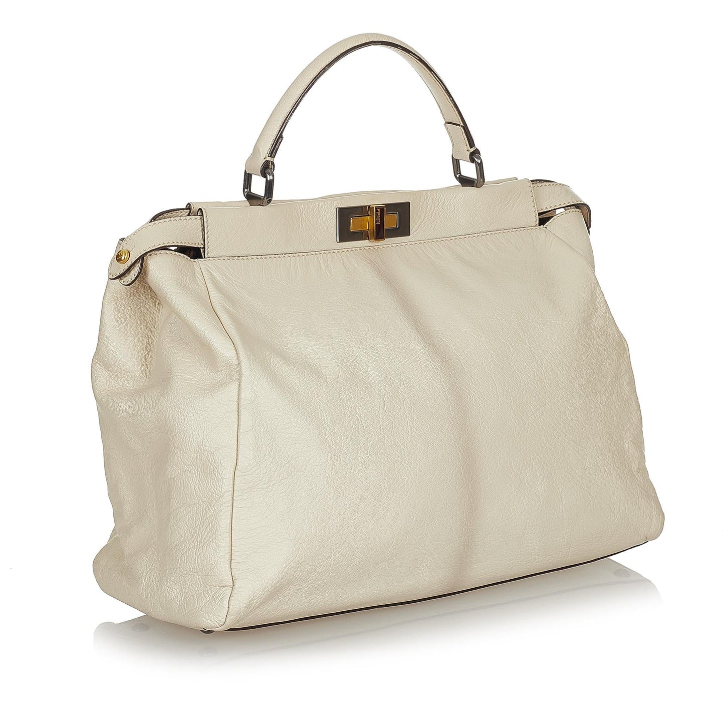 Fendi Large Peekaboo Leather Satchel