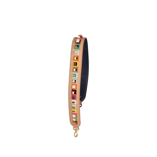 Fendi Leather Studded Shoulder Bag Strap