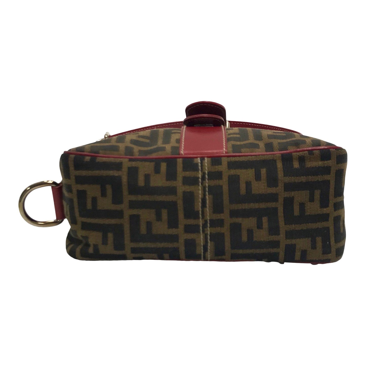 Fendi Leather-Trimmed Zucca Hobo