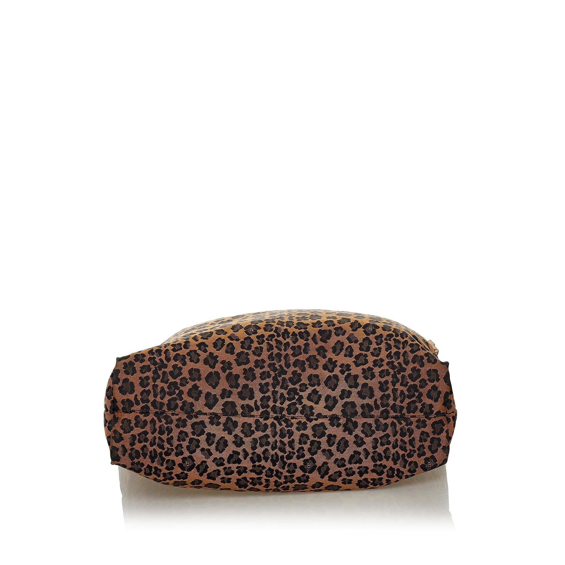 Fendi Leopard Print Nylon Tote Bag