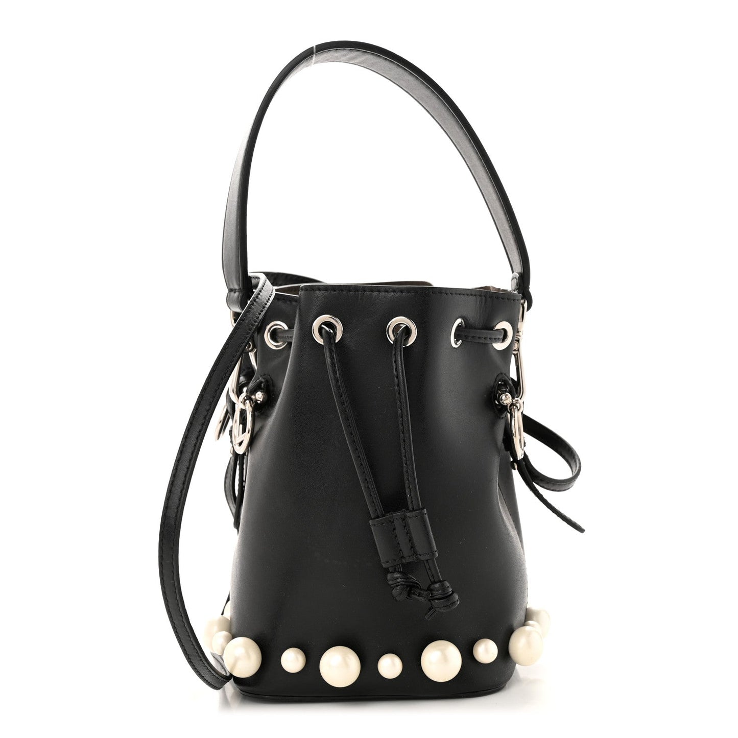 FENDI LIBERTY PEARL CALFSKIN MINI MON TR SOR BUCKET BAG