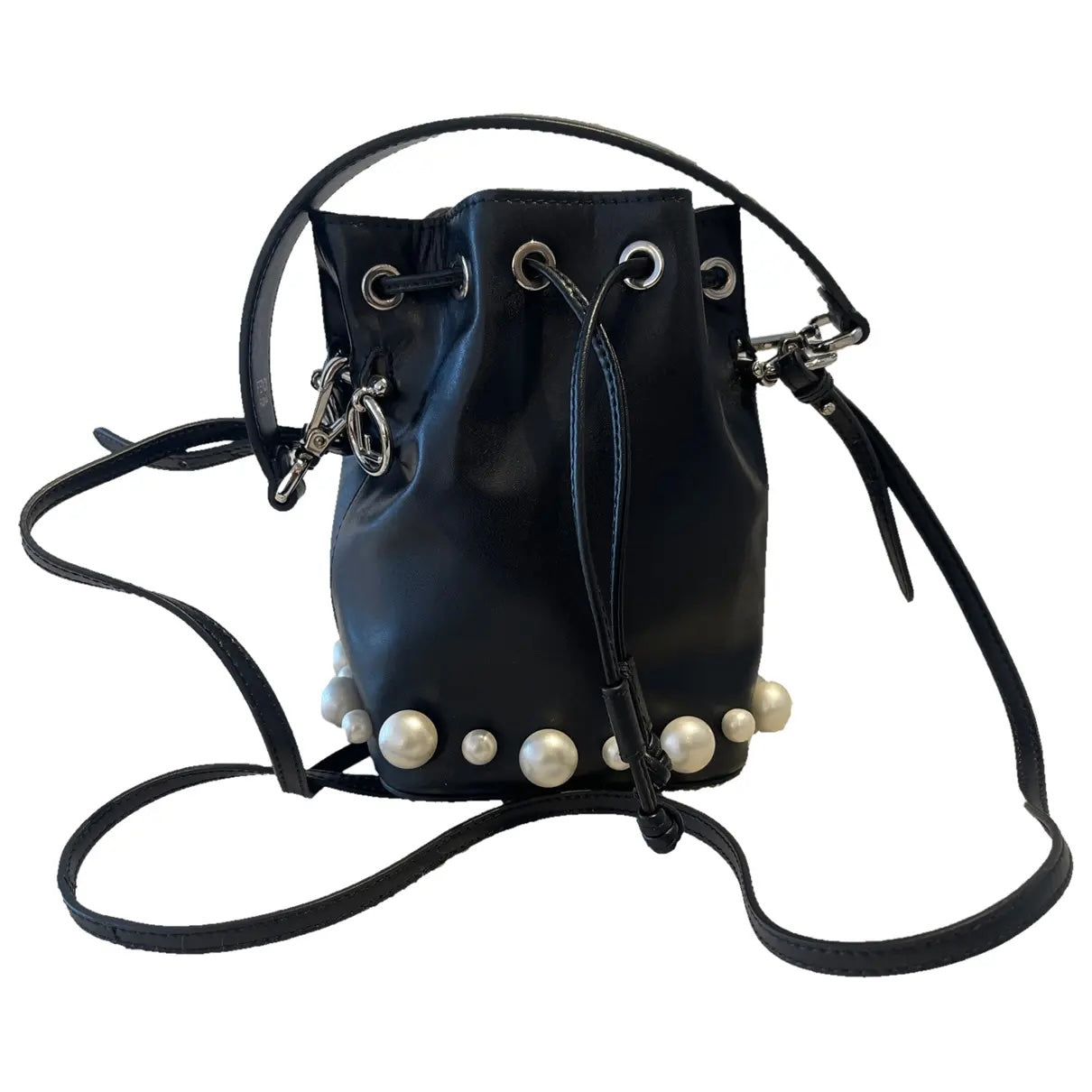 FENDI LIBERTY PEARL CALFSKIN MINI MON TR SOR BUCKET BAG