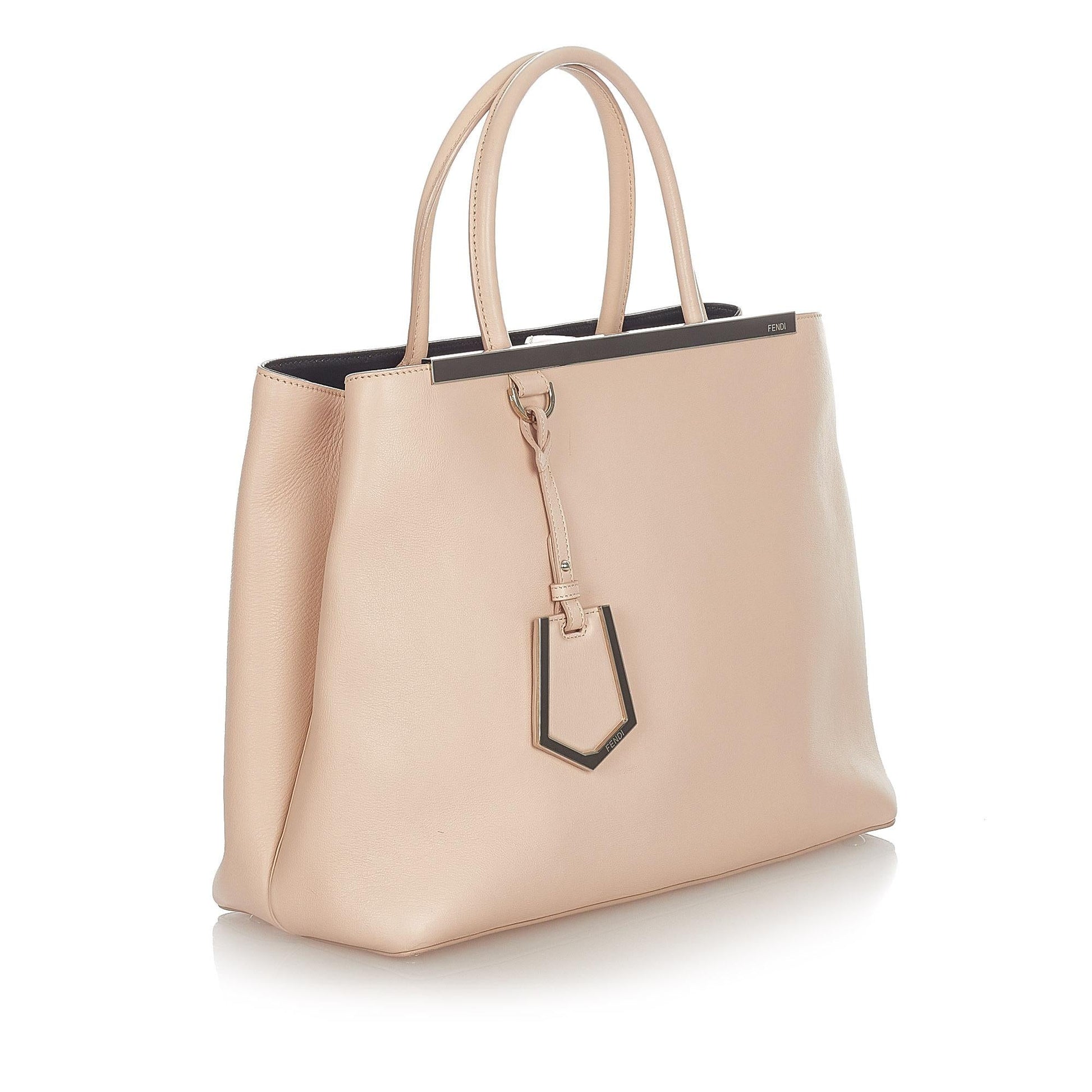 Fendi Medium 2Jours Leather Tote Bag