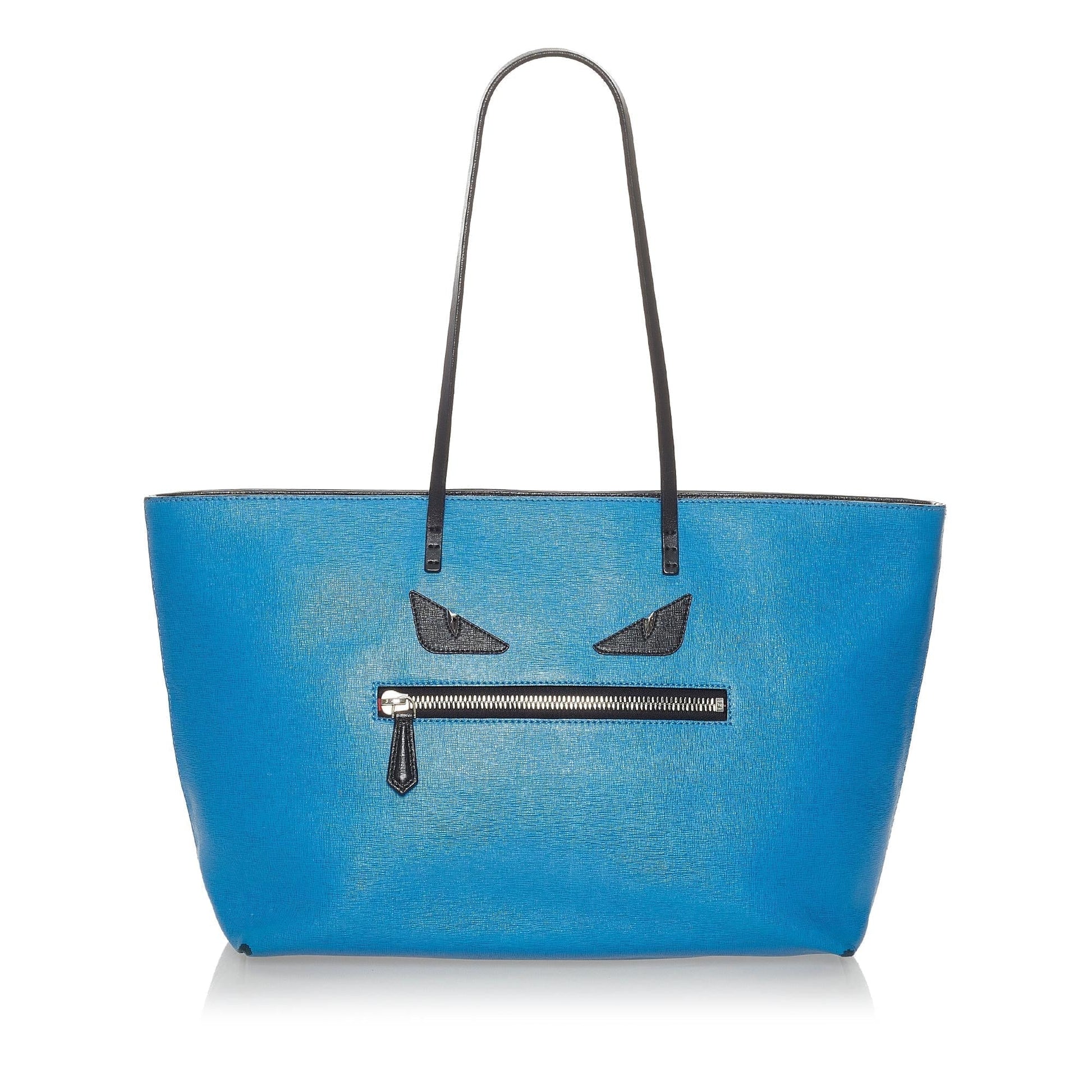 Fendi Medium Monster Roll Leather Tote Bag