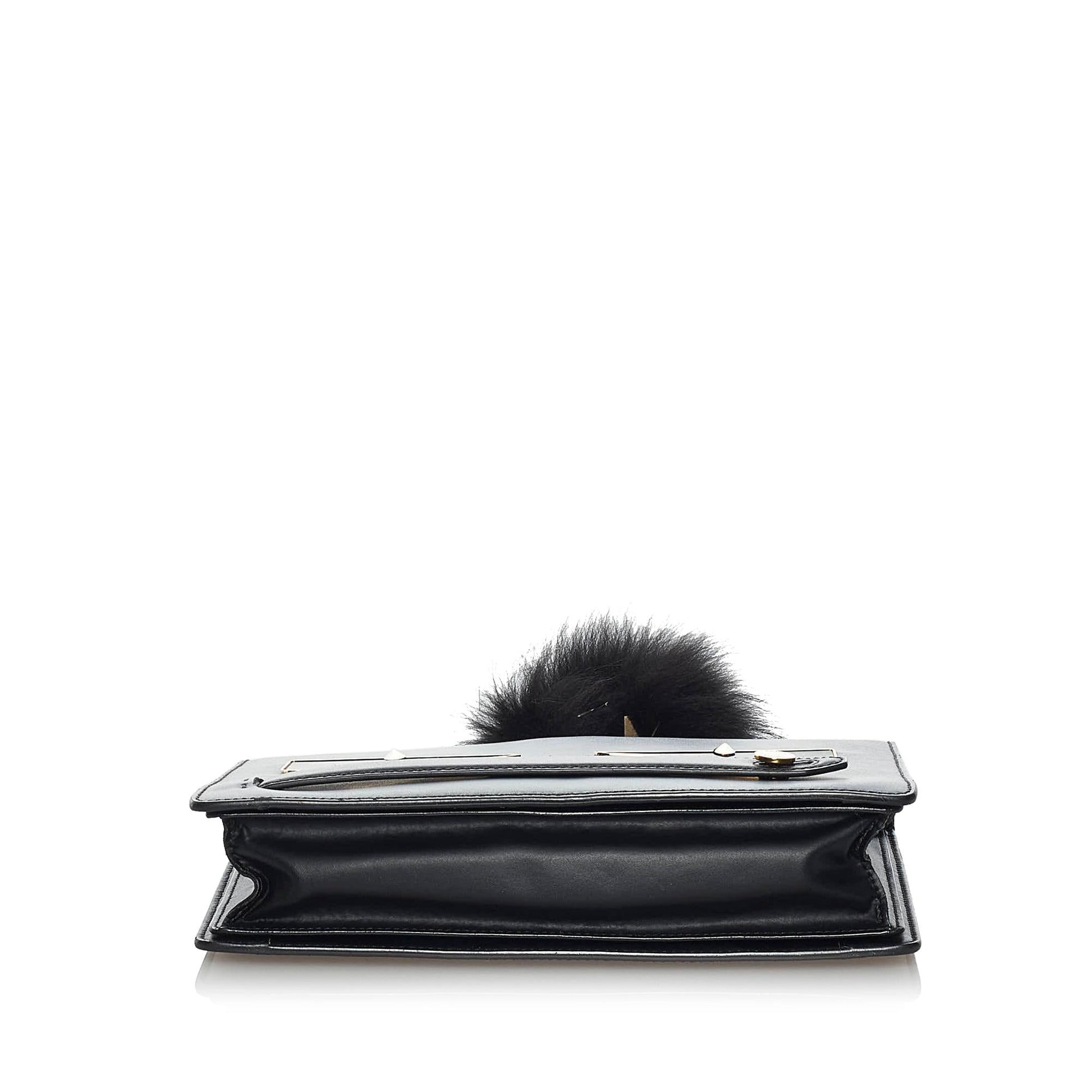Fendi Monster Leather Clutch Bag