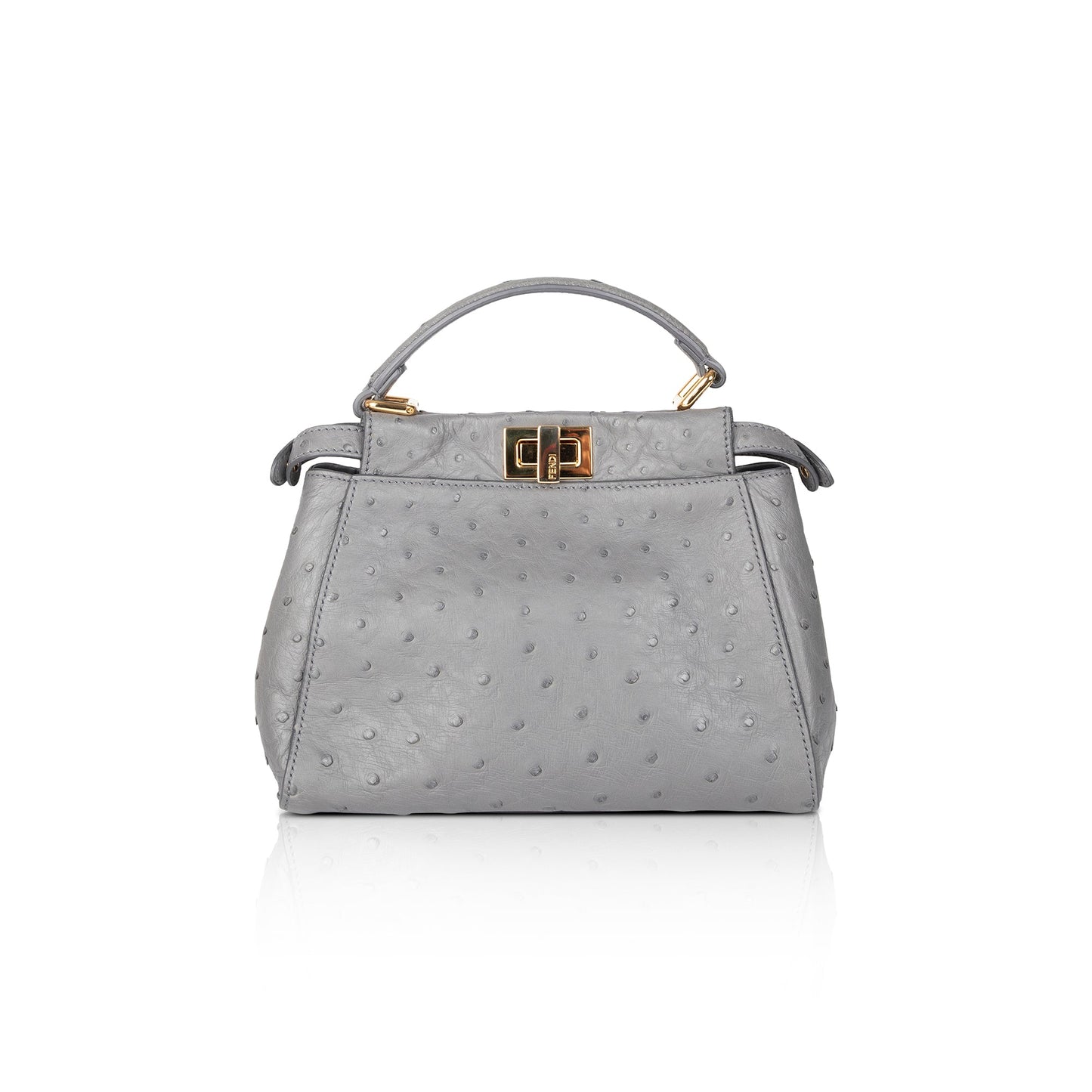 Fendi Ostrich Mini Peekaboo Isseu Bag