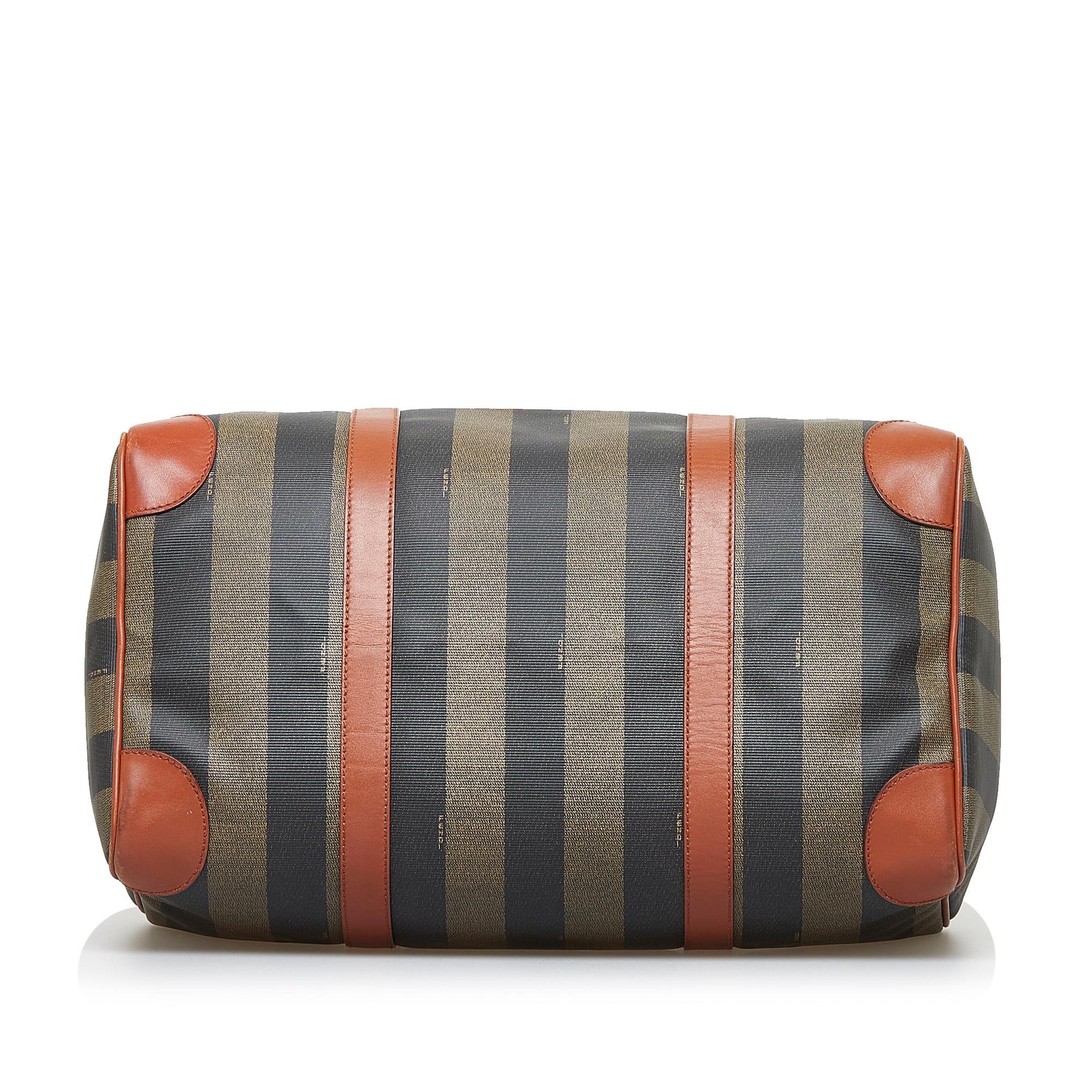 Fendi Pequin Boston Bag