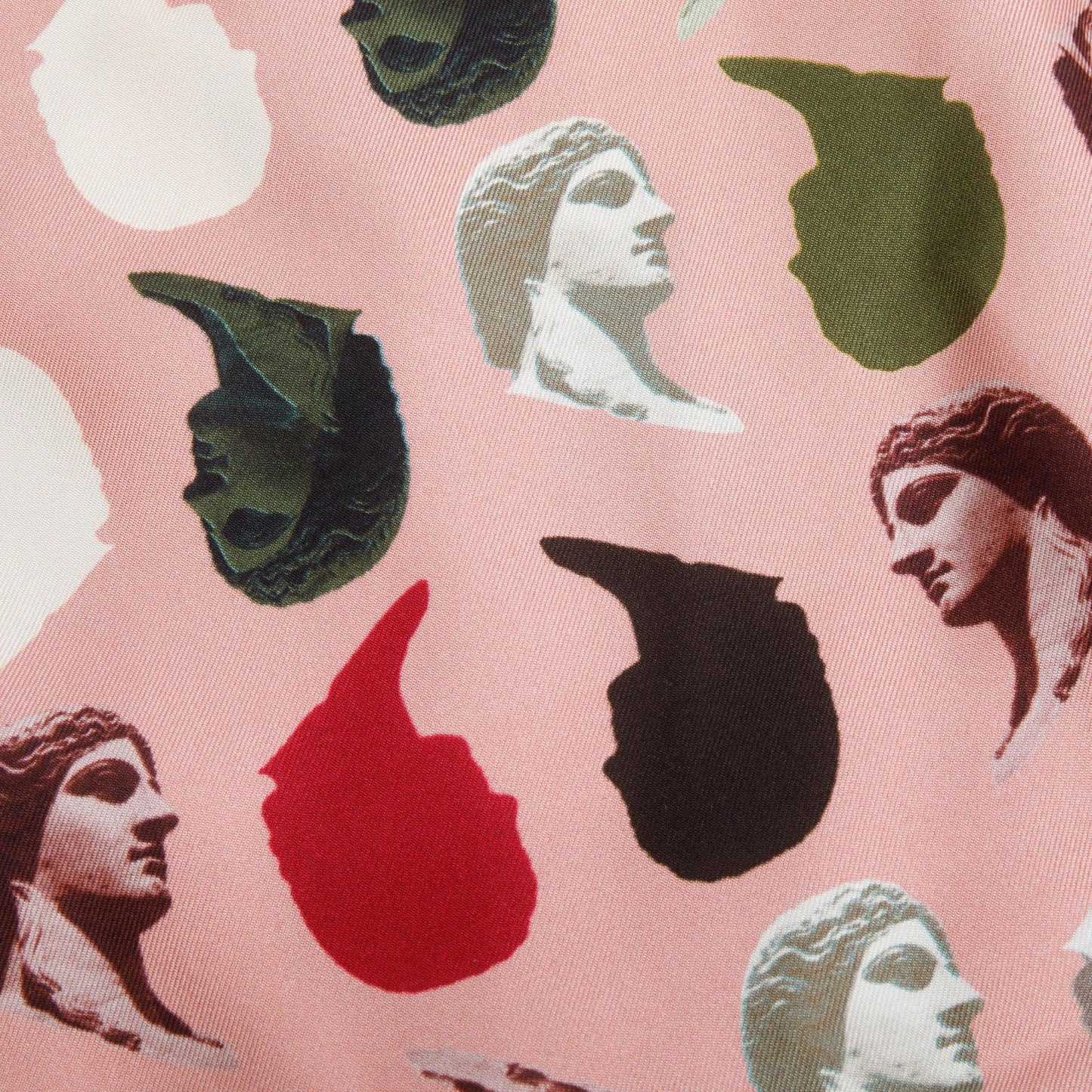 Fendi Pink Multicolor Print Silk Foulard 90