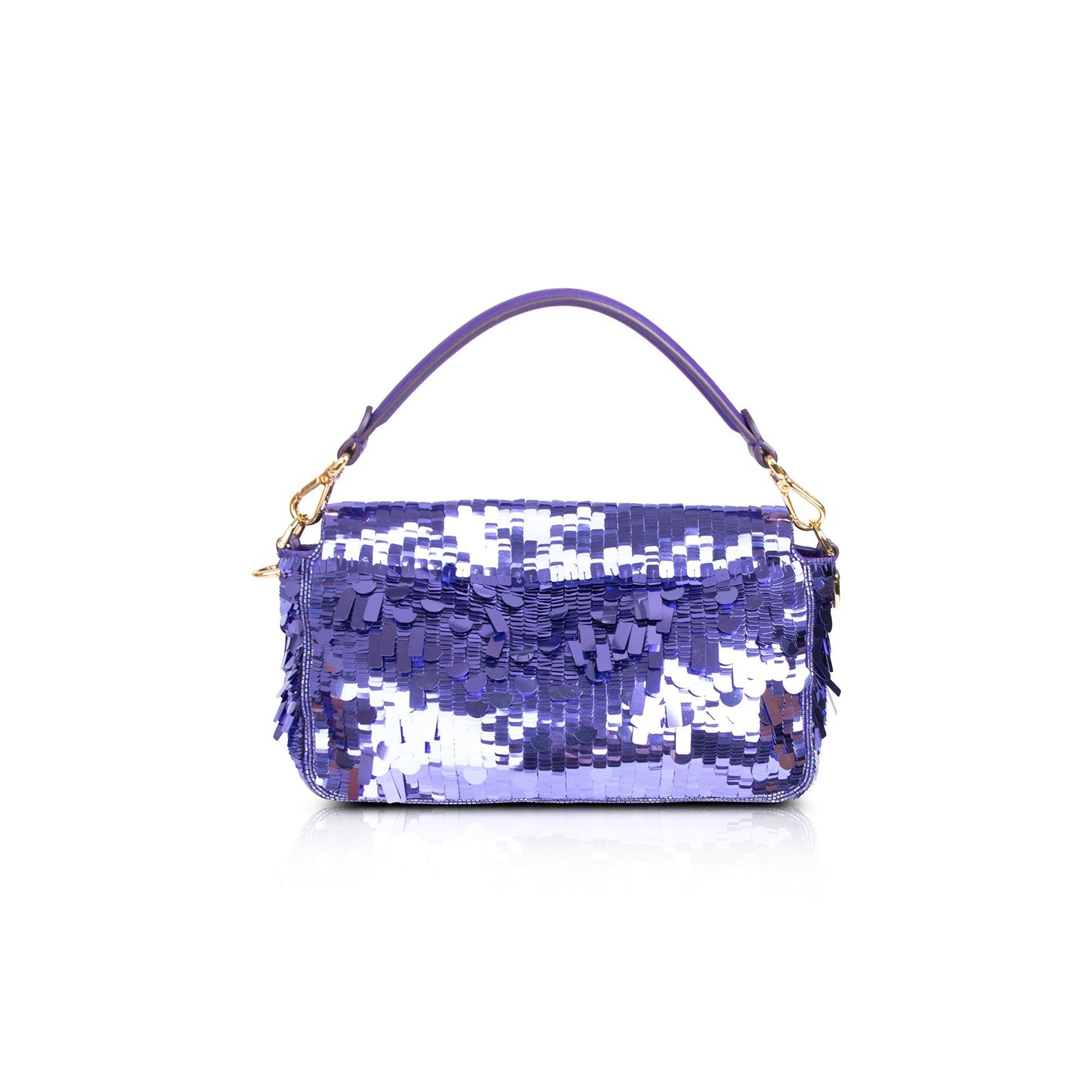 Fendi Purple Sequined Baguette Bag