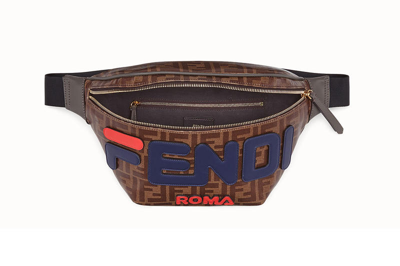 Fendi Fila Appliqu ©d Printed Coated Canvas Belt Bag