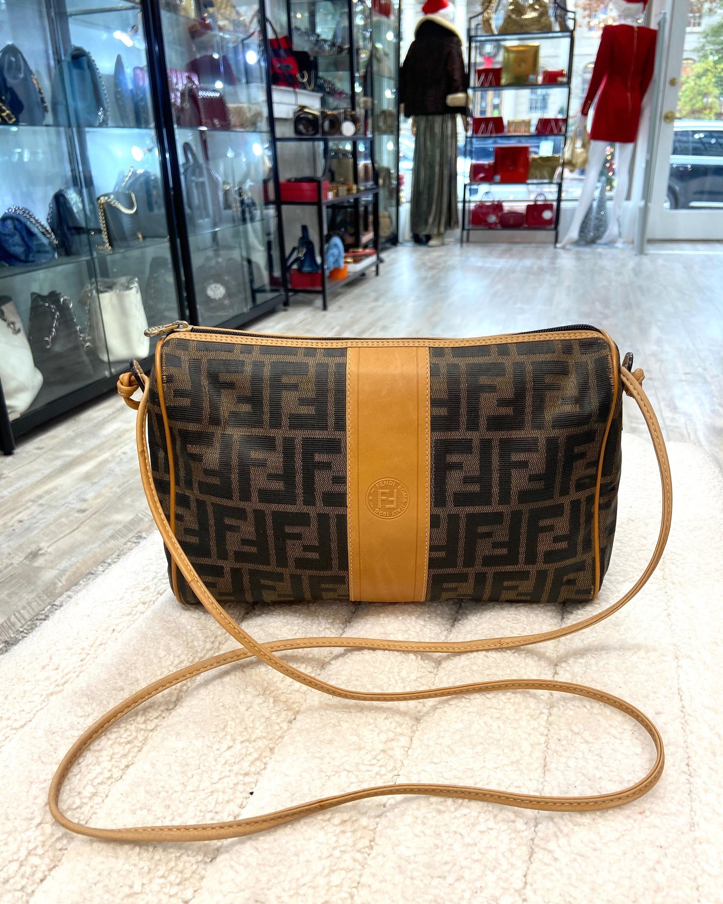FENDI ROMA   ZUCCA CROSSBODY BAG