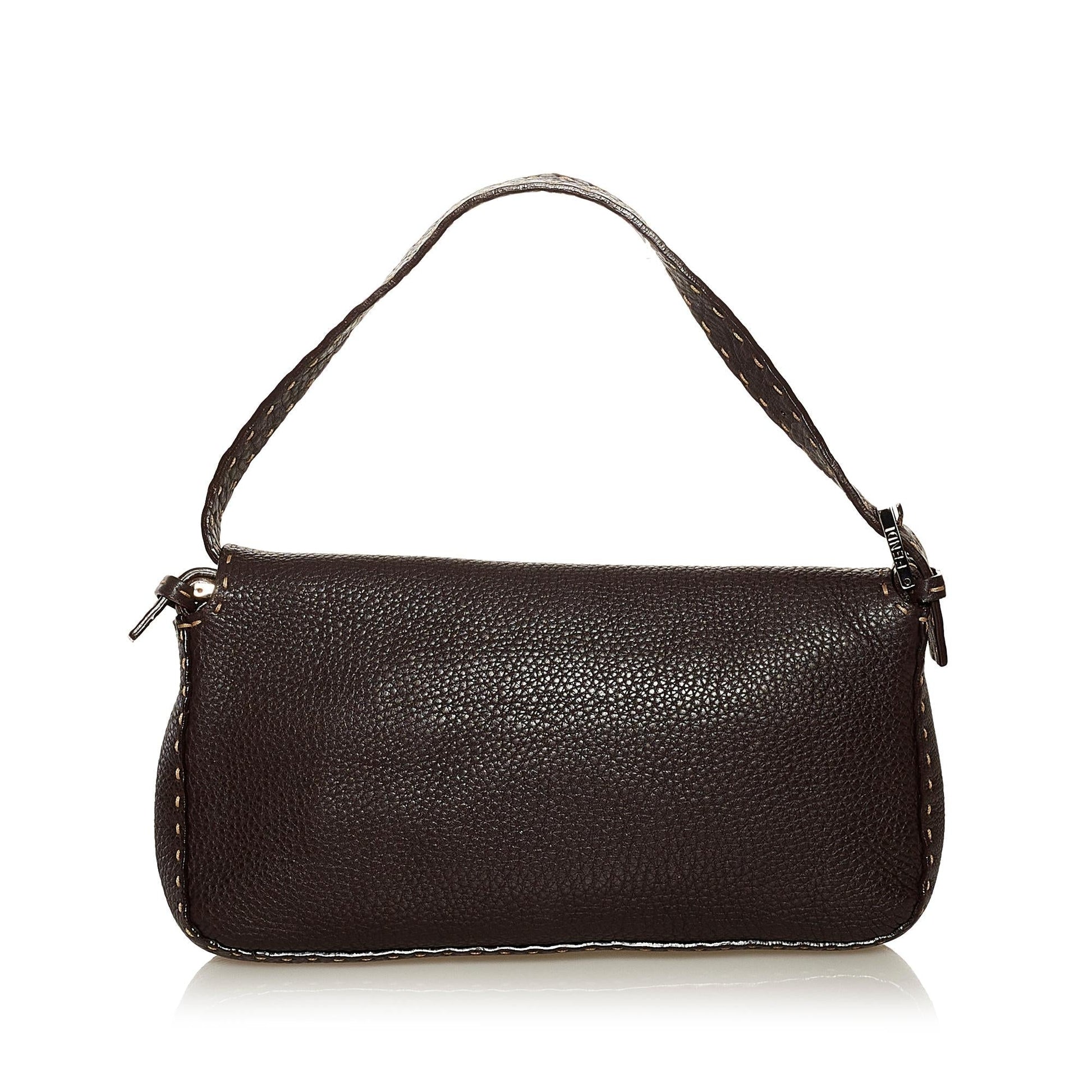Fendi Selleria Leather Baguette
