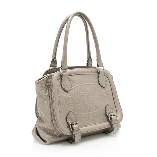 Fendi Selleria Leather Buckle Satchel