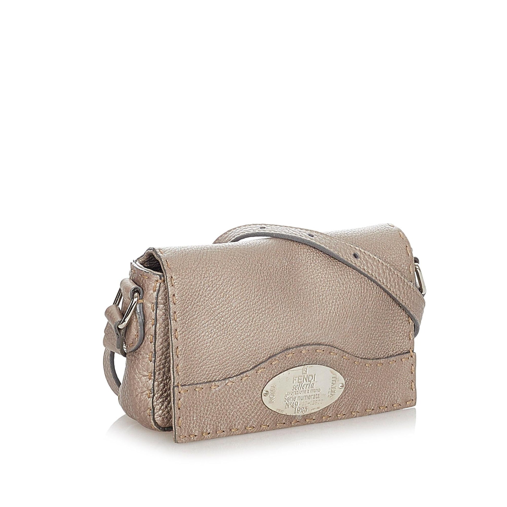 Fendi Selleria Leather Crossbody Bag