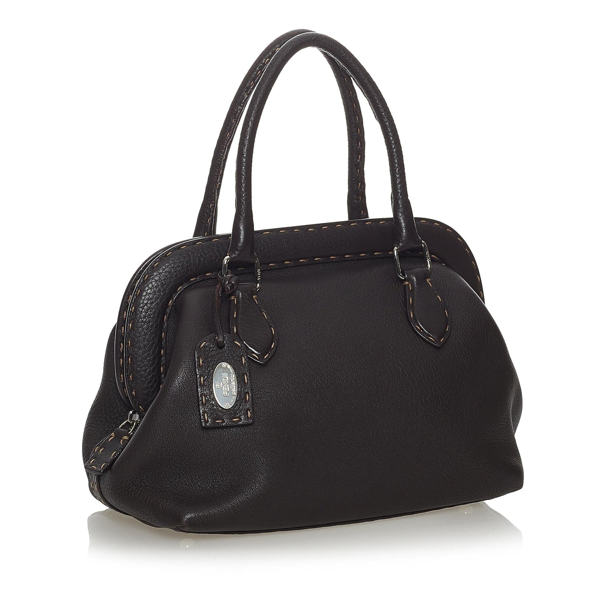 Fendi Selleria Leather Handbag
